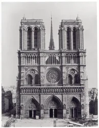 Facade af Notre-Dame, Paris, slutningen af det 19. århundrede